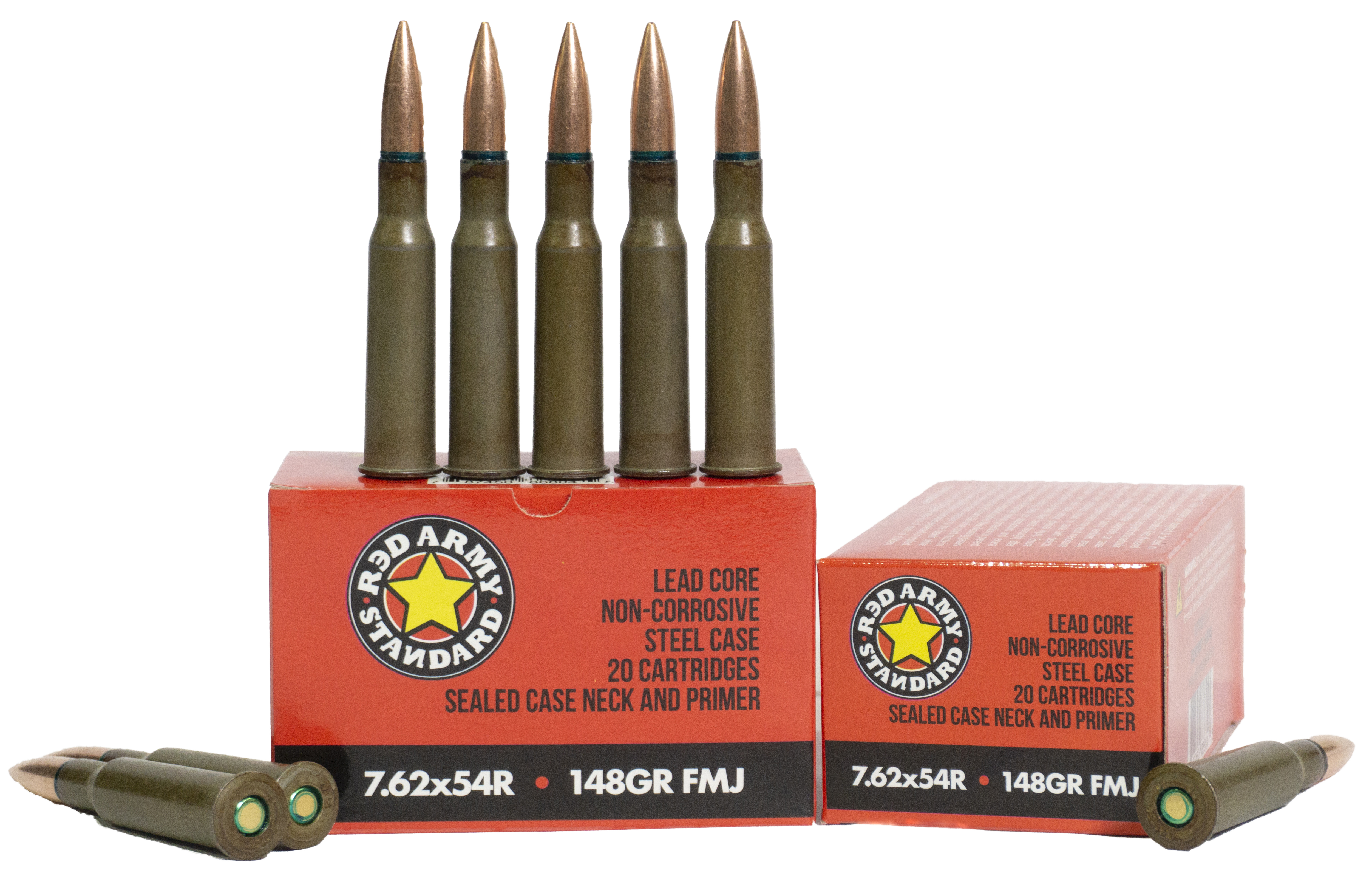 CENT AMMO RED ARMY STD 7.62X54R STEEL 148GR 620 - Ammunition